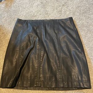 Black Leather Skirt